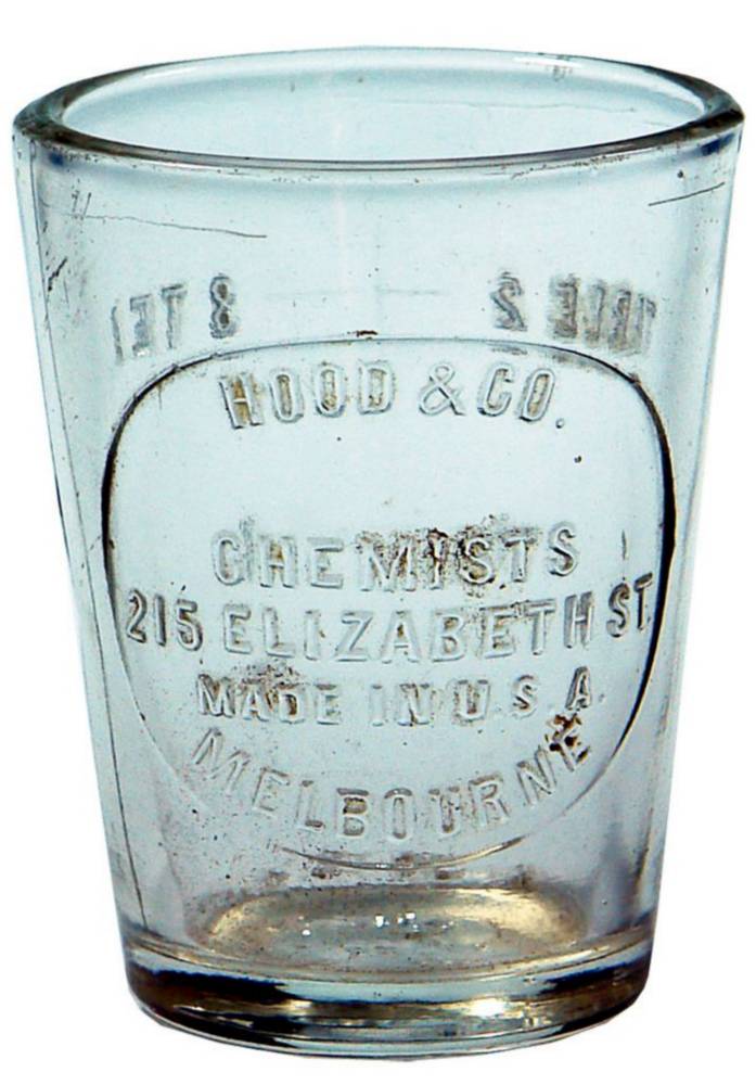 Hood Melbourne Chemists Glass Dose Cup