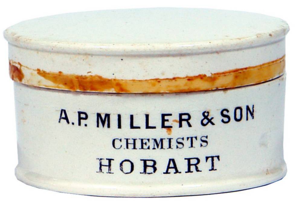 Miller Chemists Hobart Ceramic Ointment Pot