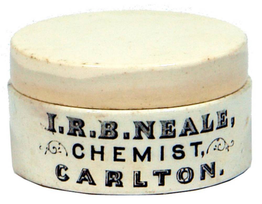 Neale Chemist Carlton Ceramic Printed Ointment Pot