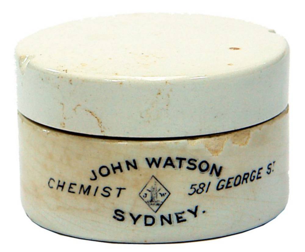 John Watson Sydney Chemist Ceramic Ointment Pot