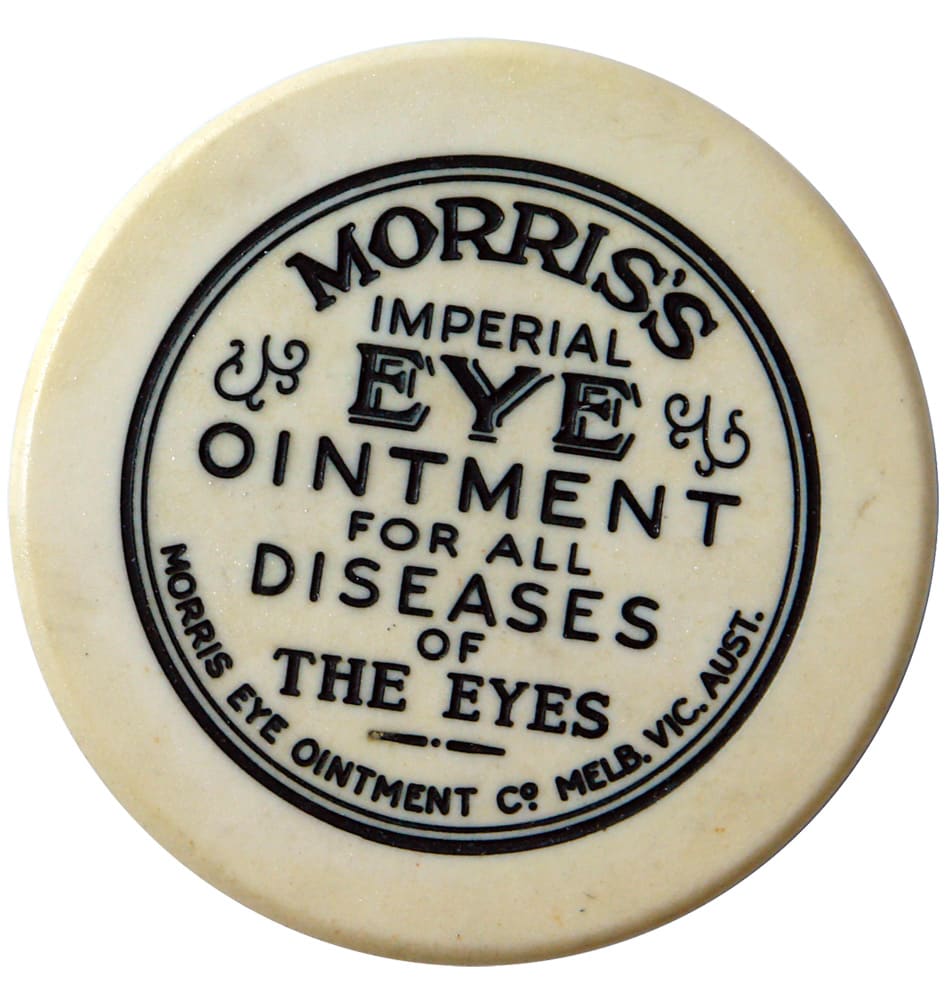Morris's Imperial Eye Ointment Melbourne Celluloid Pot Lid