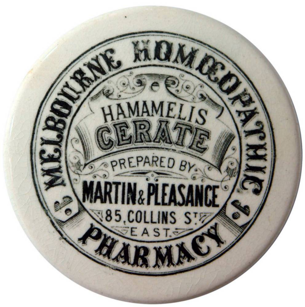 Martin Pleasance Melbourne Homeopathic Pharmacy Hamamelis Cerate Potlid