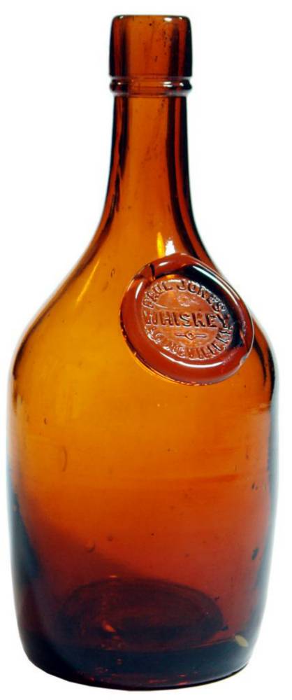 Paul Jones Whiskey Louisville Kentucky Sealed Amber Bottle