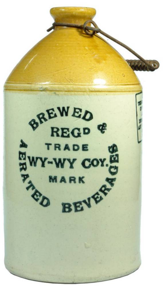 Wy Wy Brewed Aerated Beverages Stoneware Demijohn