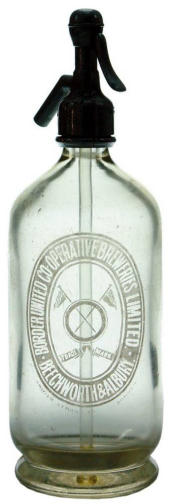 Border United Breweries Beechworth Albury Soda Syphon Bottle