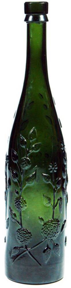 Rose Dark Green Lime Juice Bottle