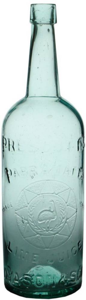 Prescott Parramatta Lime Juice Dyason Emu Bottle