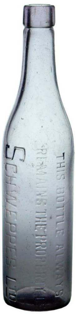 Schweppes Ltd Amethyst Cordial Bottle