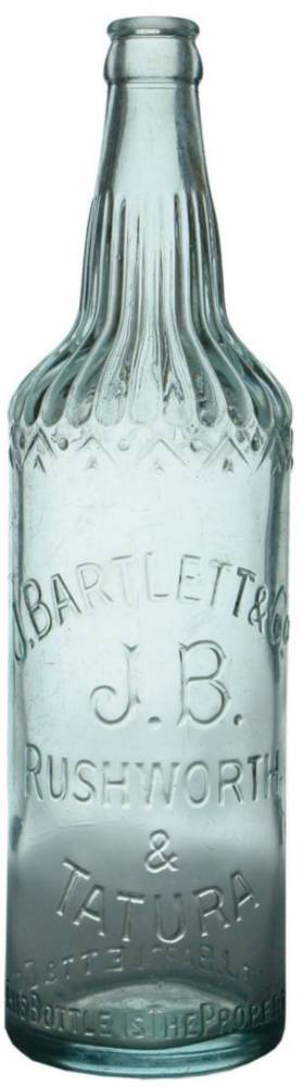 Bartlett Rushworth Tatura Crown Seal Cordial Bottle