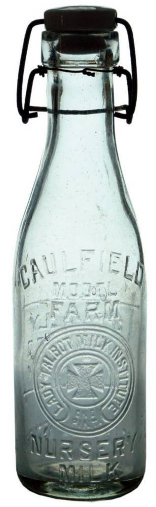 Caulfield Model Farm Lady Talbot Milk Institute Bottle