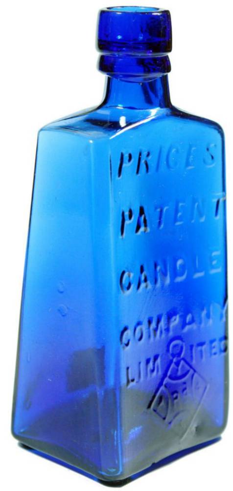 Prices Patent Candle Company Cobalt Blue Bottle