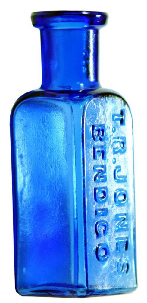 West Australian Apothecaries Company Cobalt Blue Chemist Bottle