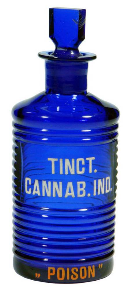 Lin Chloroform Cobalt Blue Pharmacy Bottle
