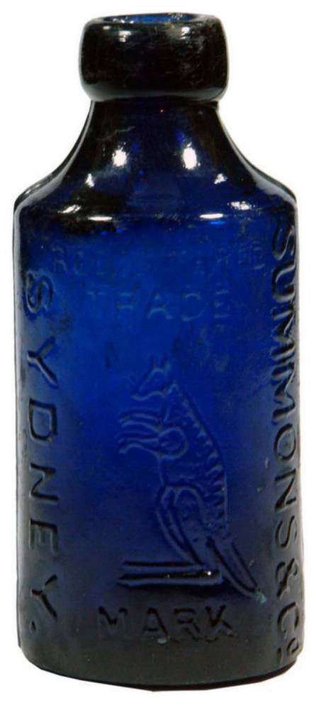 Summons Sydney Kangaroo Cobalt Blue Blob Top Bottle