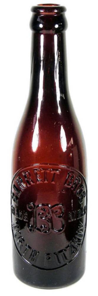 Barrett Bros North Fitzroy Crown Seal Soda Bottle