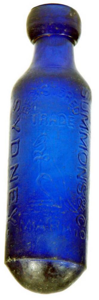 Summons Kangaroo Sydney Cobalt Blue maugham Patent Bottle
