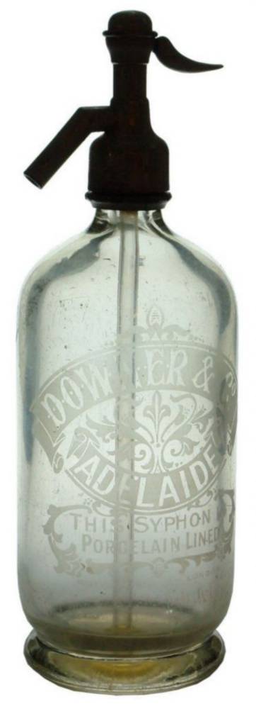 Downer Adelaide Soda Syphon Antique Bottle