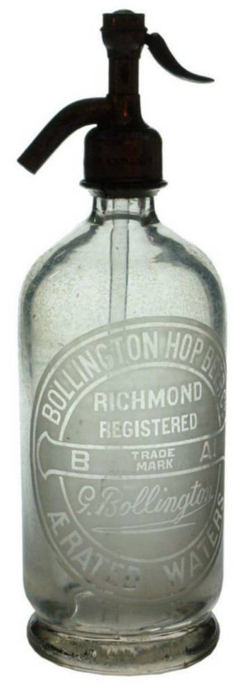 Bollington Hop Beer Richmond Vintage Soda Syphon