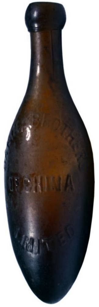 Dakin Brothers China Limited Amber Torpedo Bottle