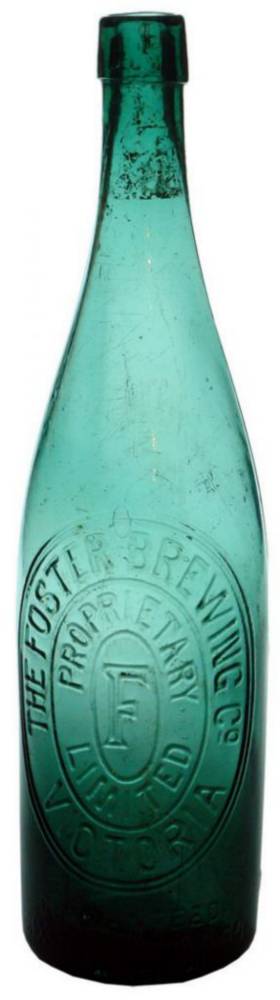 Fosters Brewery Bright Green Beer Bottle
