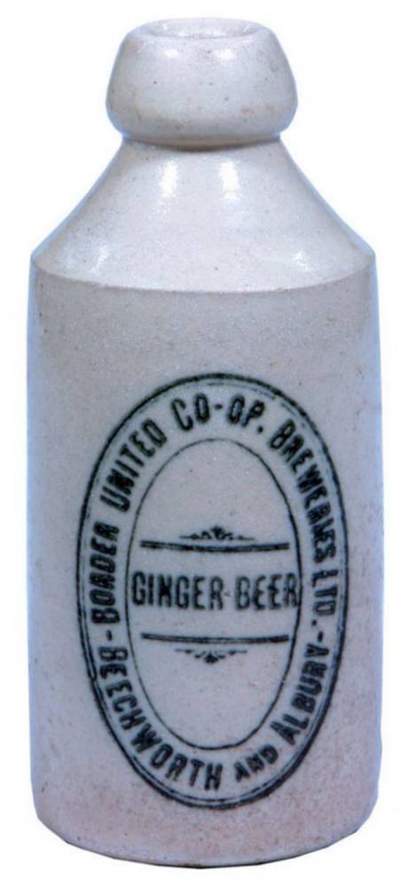 Border United Breweries Beechworth Albury Ginger Beer Bottle