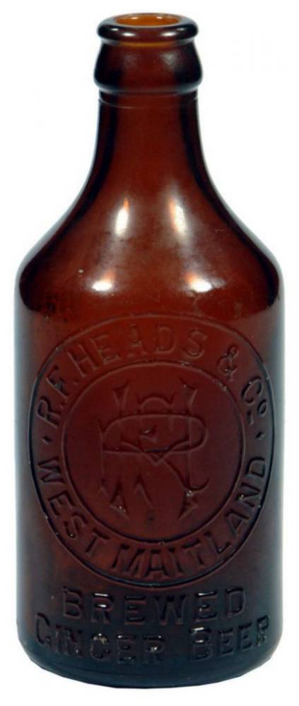 Heads West Maitland Amber Glass Crown Seal