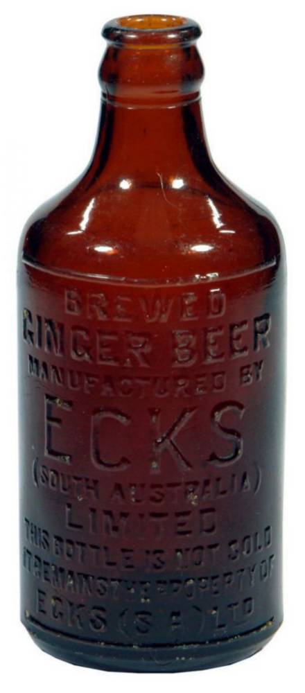 ECKS South Australia Amber Glass Bottle