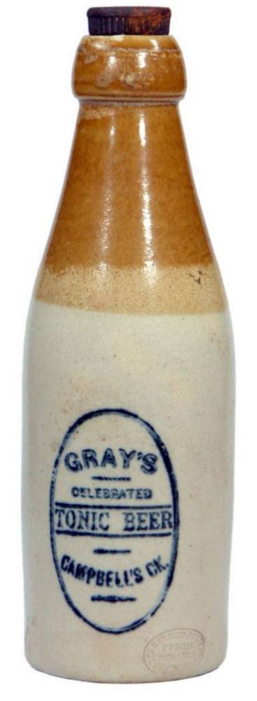 Grays Celebrated Tonic Beer Campbells Creek Bottle