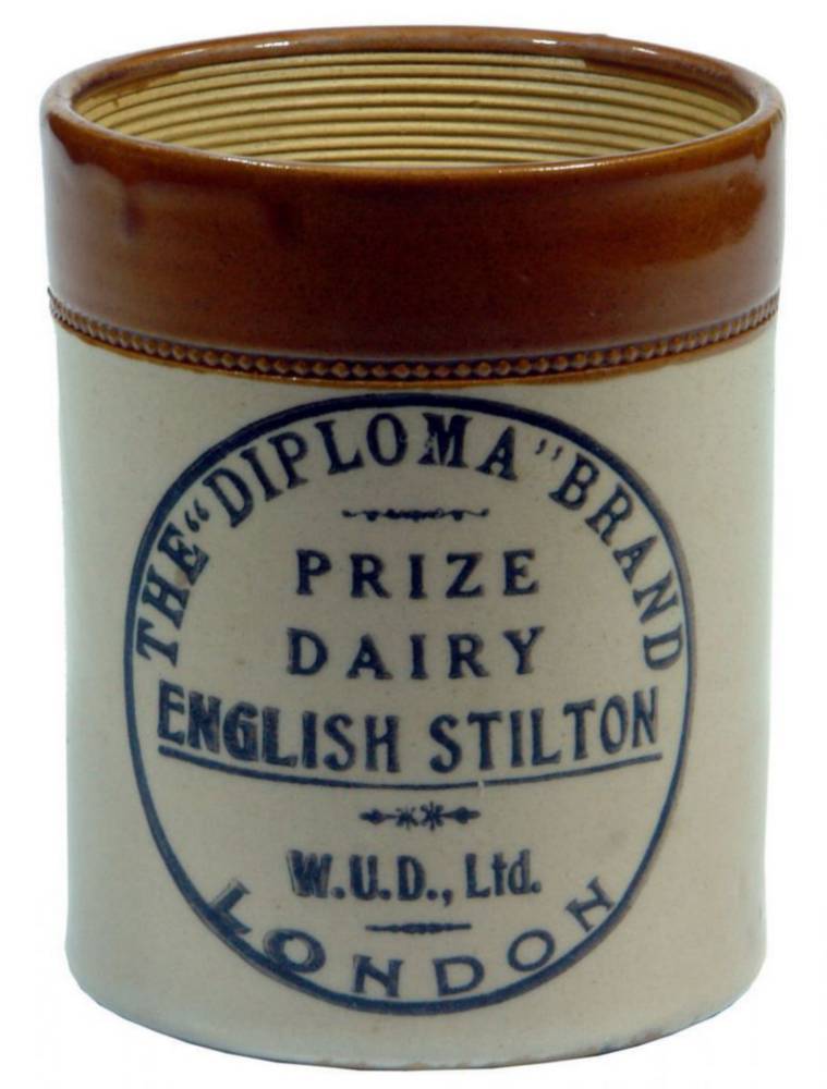 Diploma Brand English Stilton Cheese Stoneware Jar