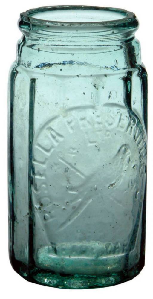Rosella Preserving Fluted Glass Jam Jar