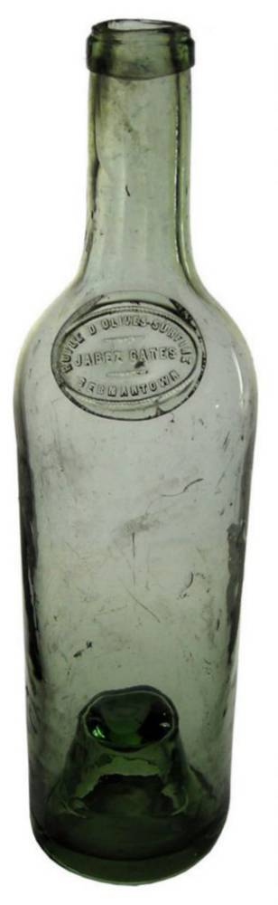 Jabez Gates Germantown Olive Oil Sealed Bottle
