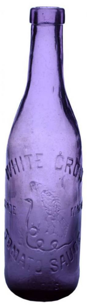 White Crow Snake Dark Amethyst Bottle