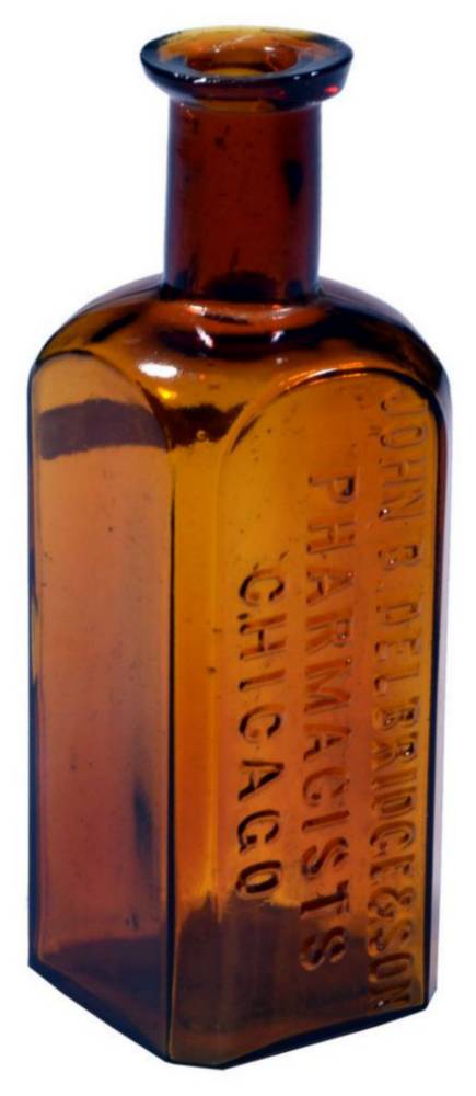 John Delbridge Pharmacists Chicago Amber Glass Bottle