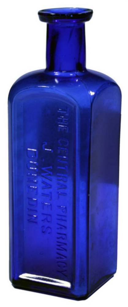 Central Pharmacy Waters Dunedin Cobalt Blue Bottle