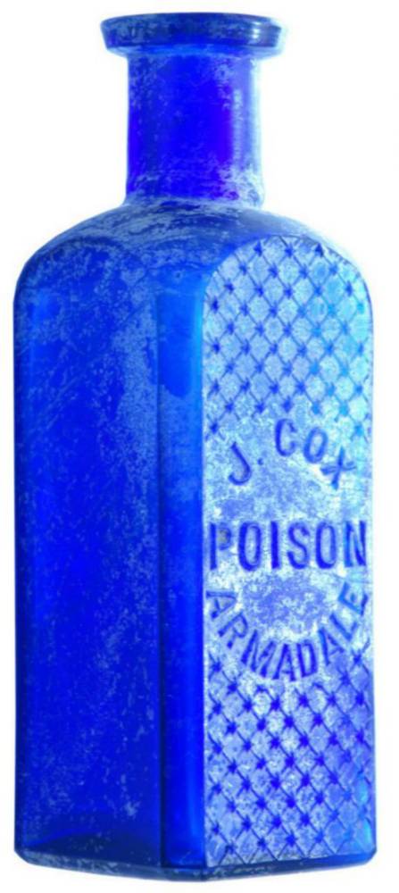 Cox Poison Armadale Cobalt Blue Poison Bottle