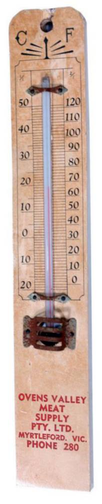 Ovens Valley Meat Supply Myrtleford Advertising Thermometer