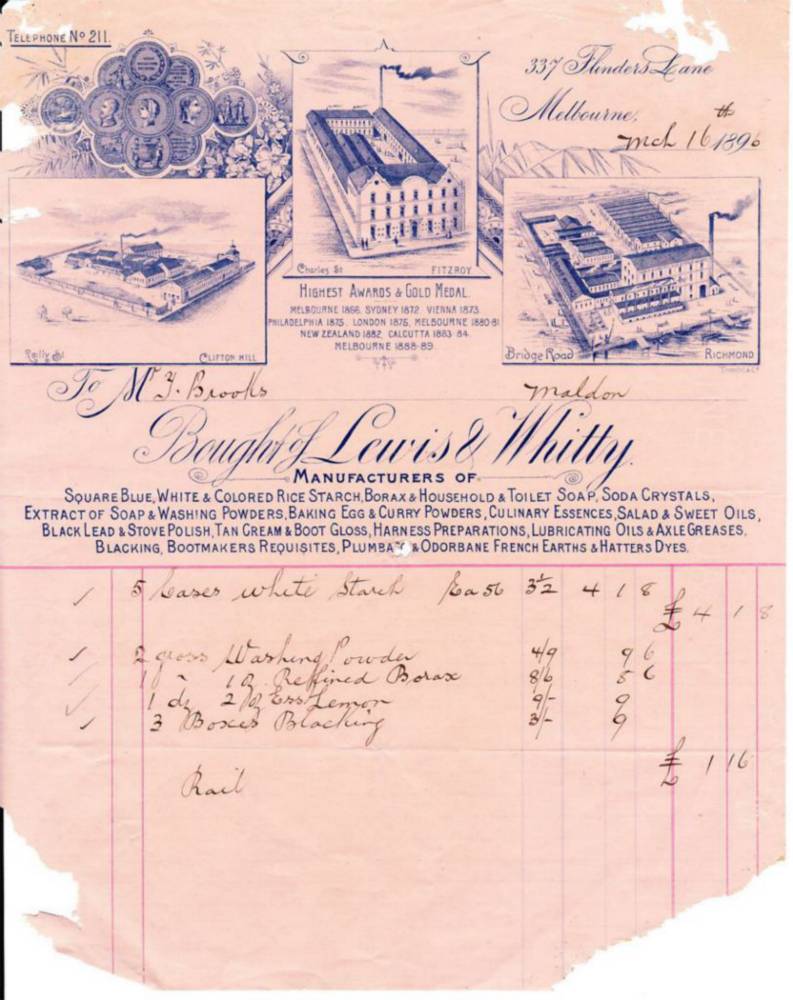 Lewis Whitty Flinders Lane Melbourne Letterhead