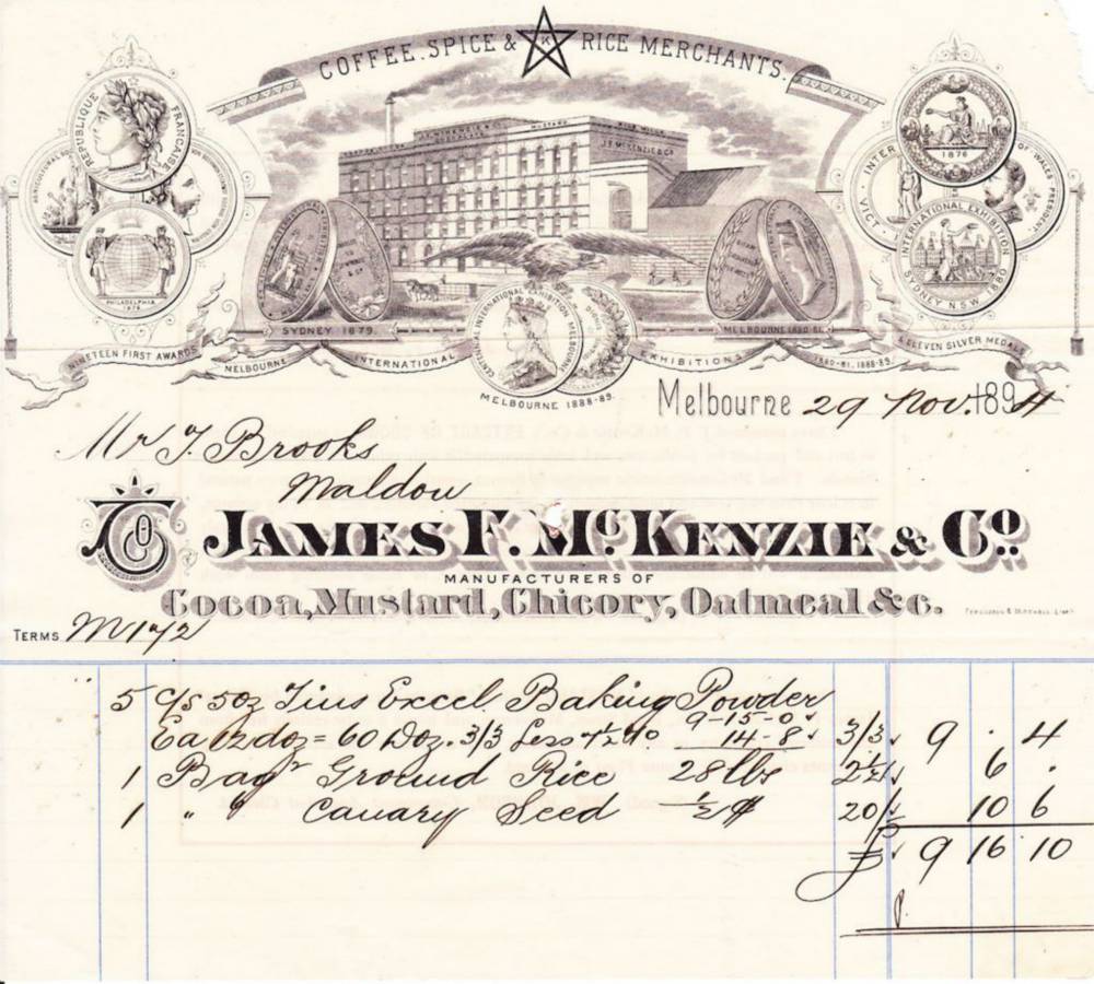 James McKenzie Cocoa Mustard Chicory Letterhead