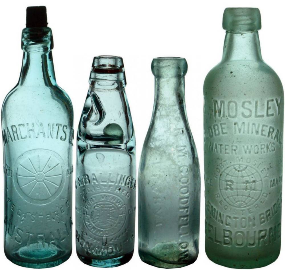Old Vintage Aerated Water Bottles