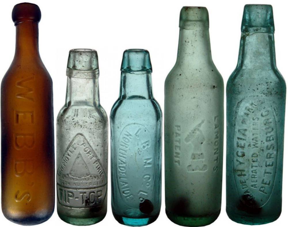 Old Antique Aerated Waters Bottles