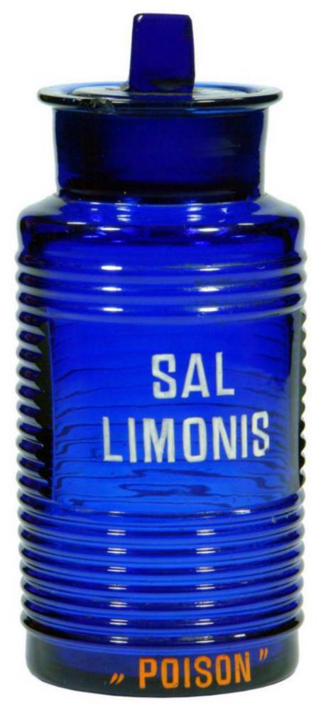 Sal Limonis Poison Cobalt Blue Pharmacy Bottle
