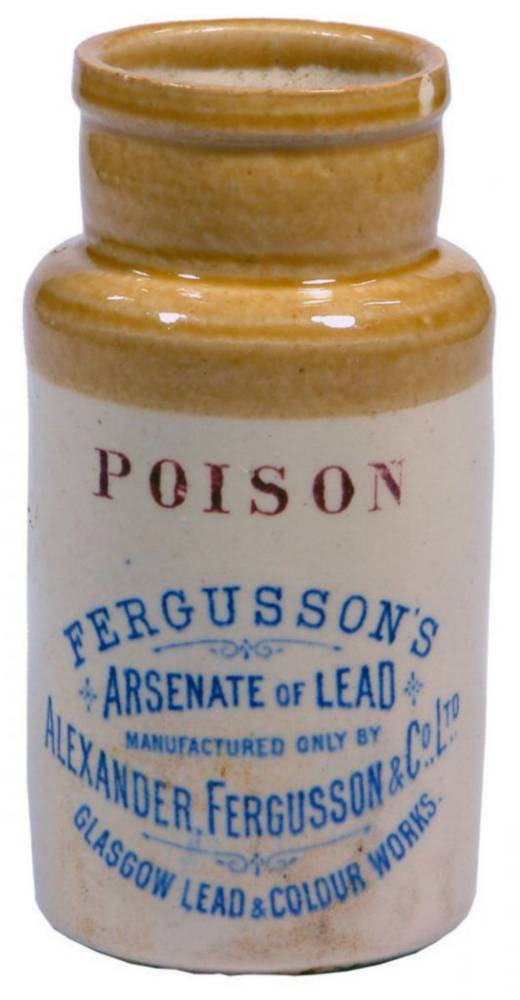 Fergusson's Arsenate Lead Glasgow Stoneware Jar
