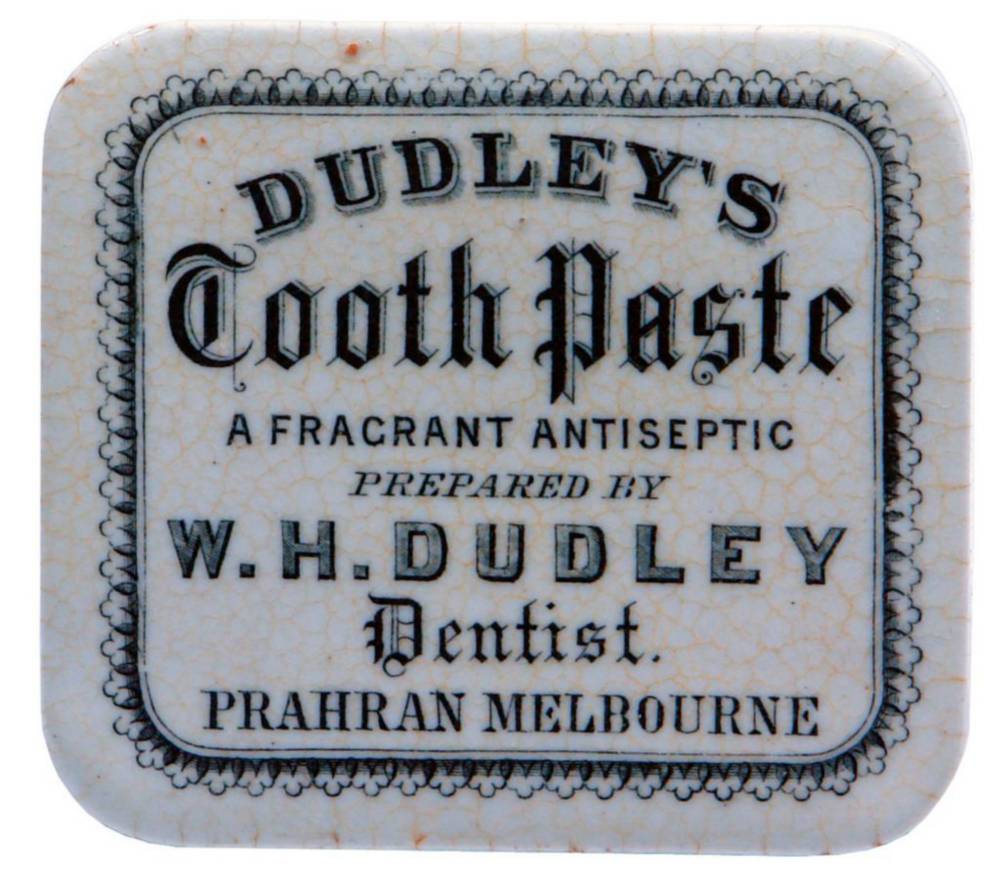 Dudley's Dentist Prahran Tooth Paste Pot Lid