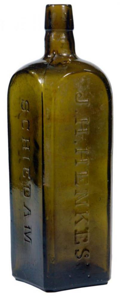 Henkes Schnapps Aromatico Olive Green Bottle