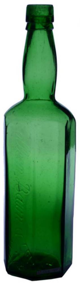 Colleen Bawn Registration Diamond Green Glass Bottle