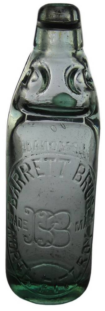 Barrett Bros Fitzroy Dobson Codd Marble Bottle