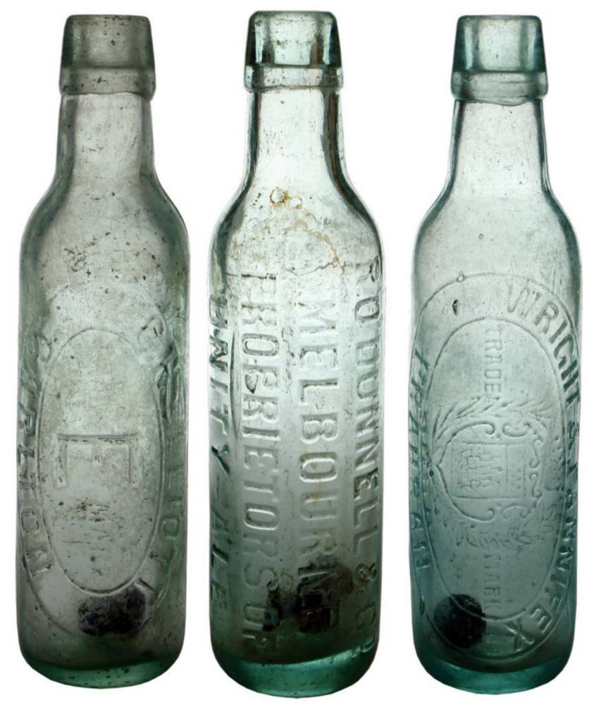Melbourne Suburban Old Lamont Patent Bottles