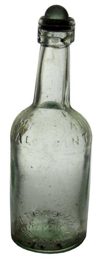 Turner Dewsbury Hazlehurst Patent Aerated Water Bottle
