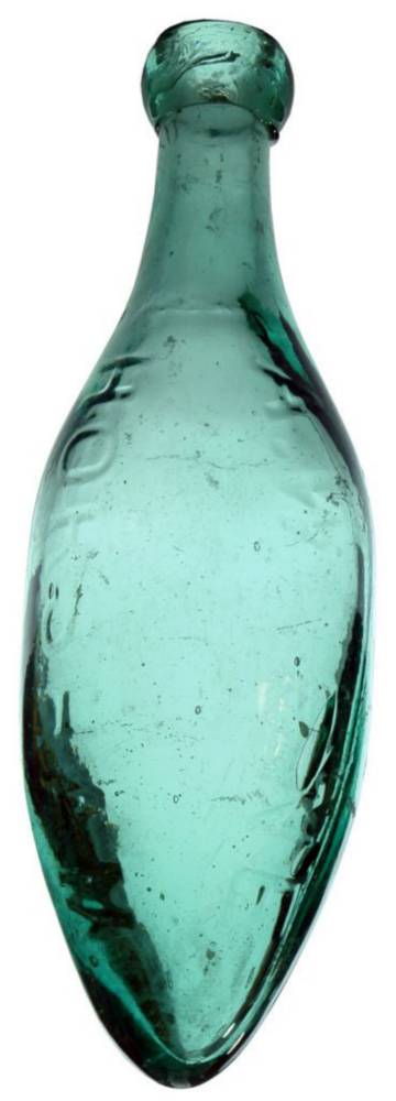 Warne Horsham Aqua Glass Torpedo Bottle