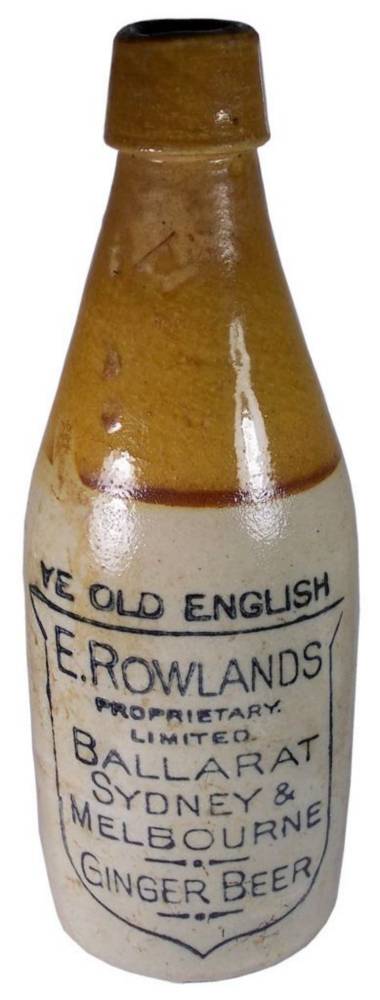 Rowlands Ye Old English Ballarat Stoneware Bottle